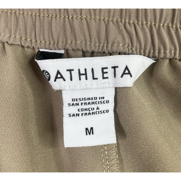 ATHLETA Venice Cargo Wide Leg Pant Medium Beige High Rise Pull On - Picture 4 of 8